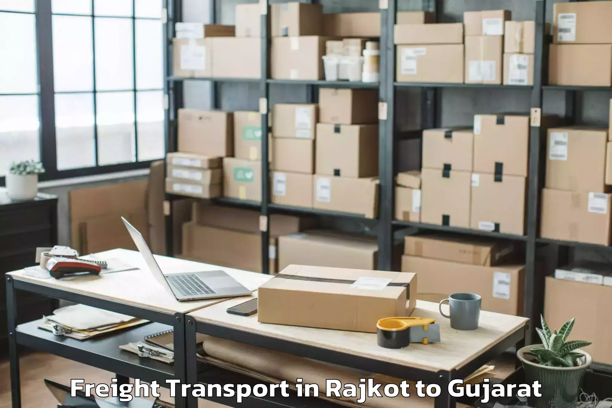 Affordable Rajkot to Hansot Freight Transport